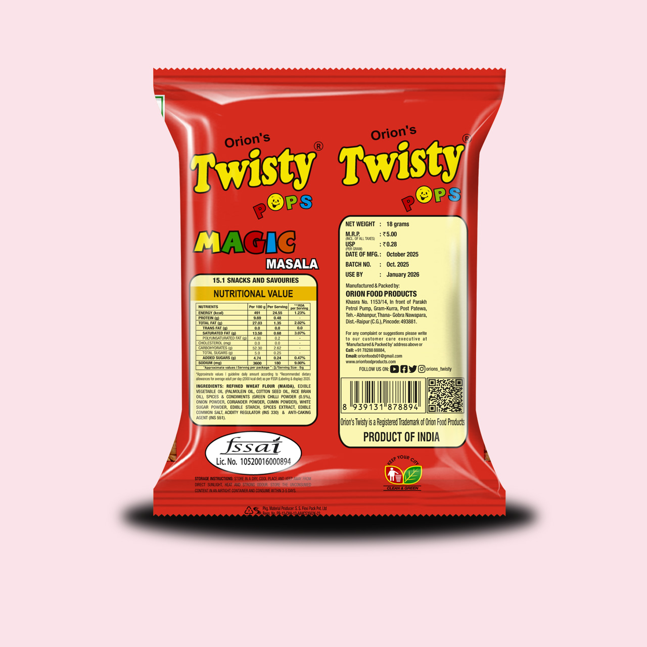 Orion's Twisty Pops